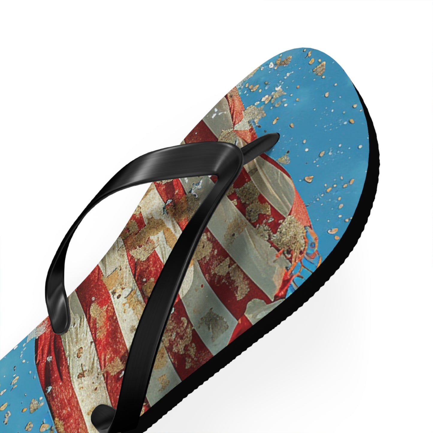 Distressed American Flag Flip-Flops