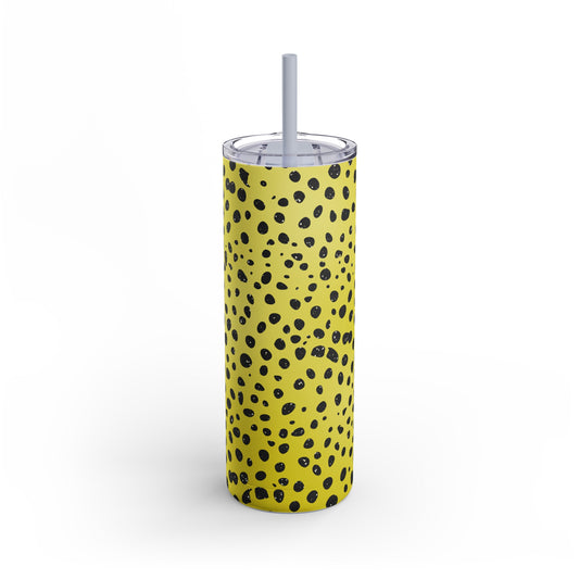 Animal Print Yellow 01 - 20oz Skinny Matte Tumbler