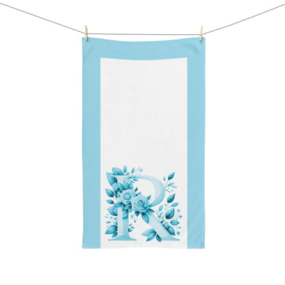 Alphabet Flowers Bathroom Hand Towel