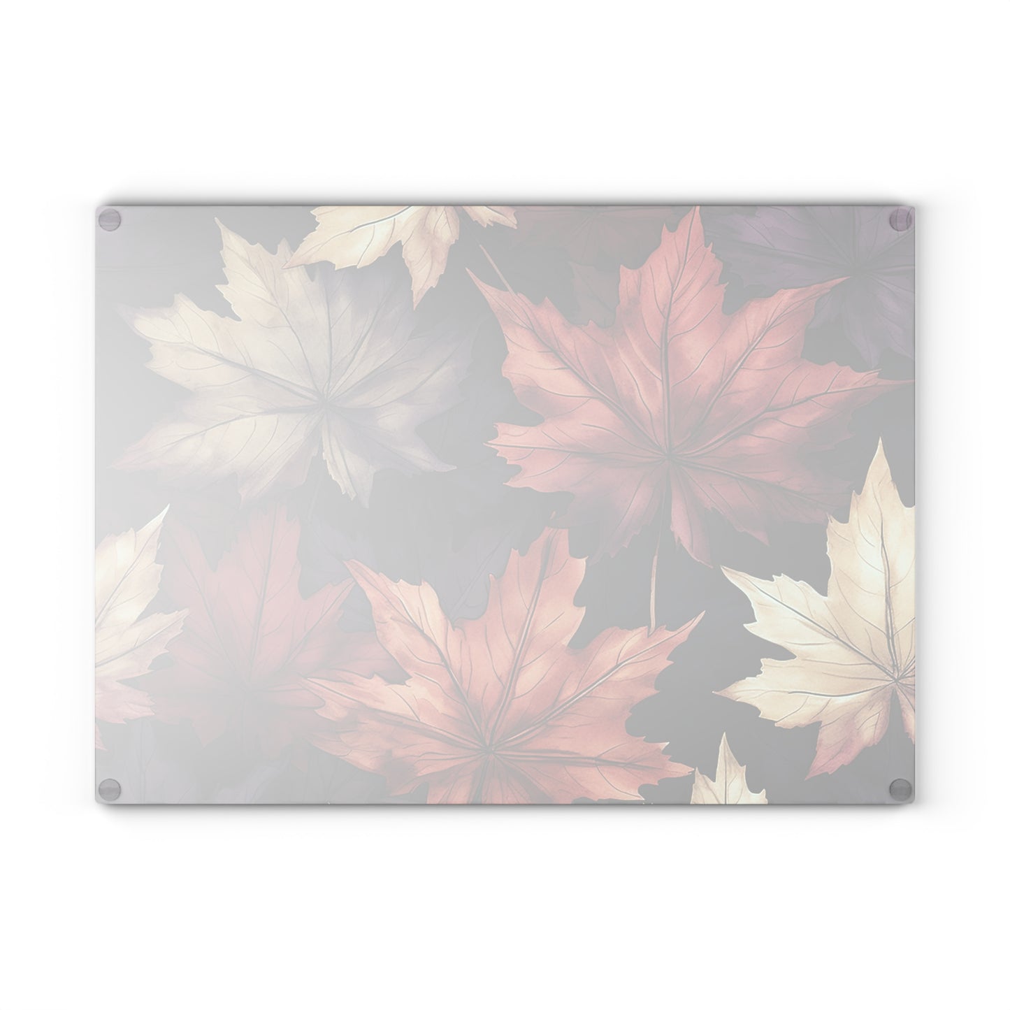 Autumn Floral Glass Cutting Board