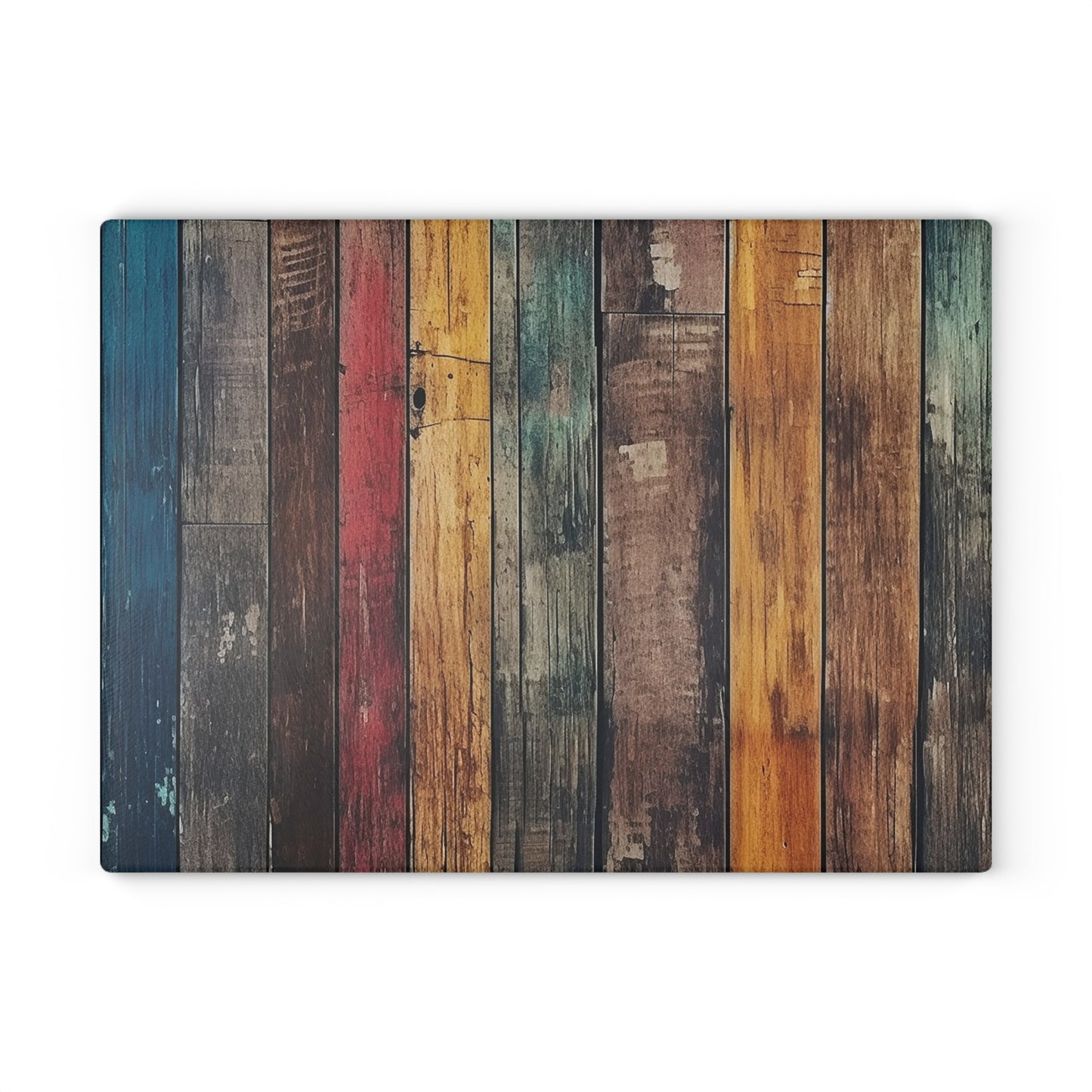 Wooden Print Glass Cutting Board