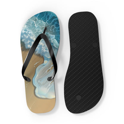 Sand Shore Ocean Waves  Flip-Flops