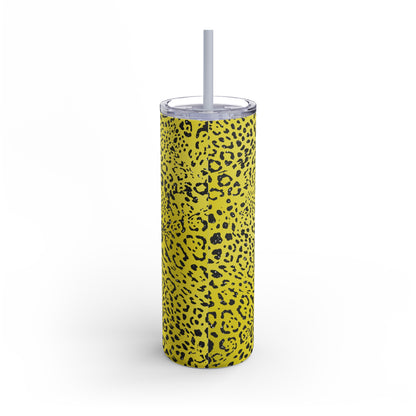 Animal Print Yellow 03 - 20oz Skinny Matte Tumbler