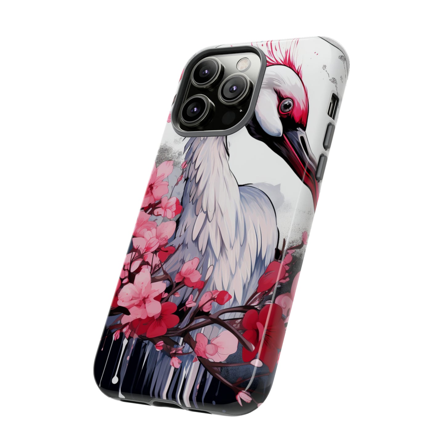 Cranes in Flight: Red-Crowned Crane Phone Case