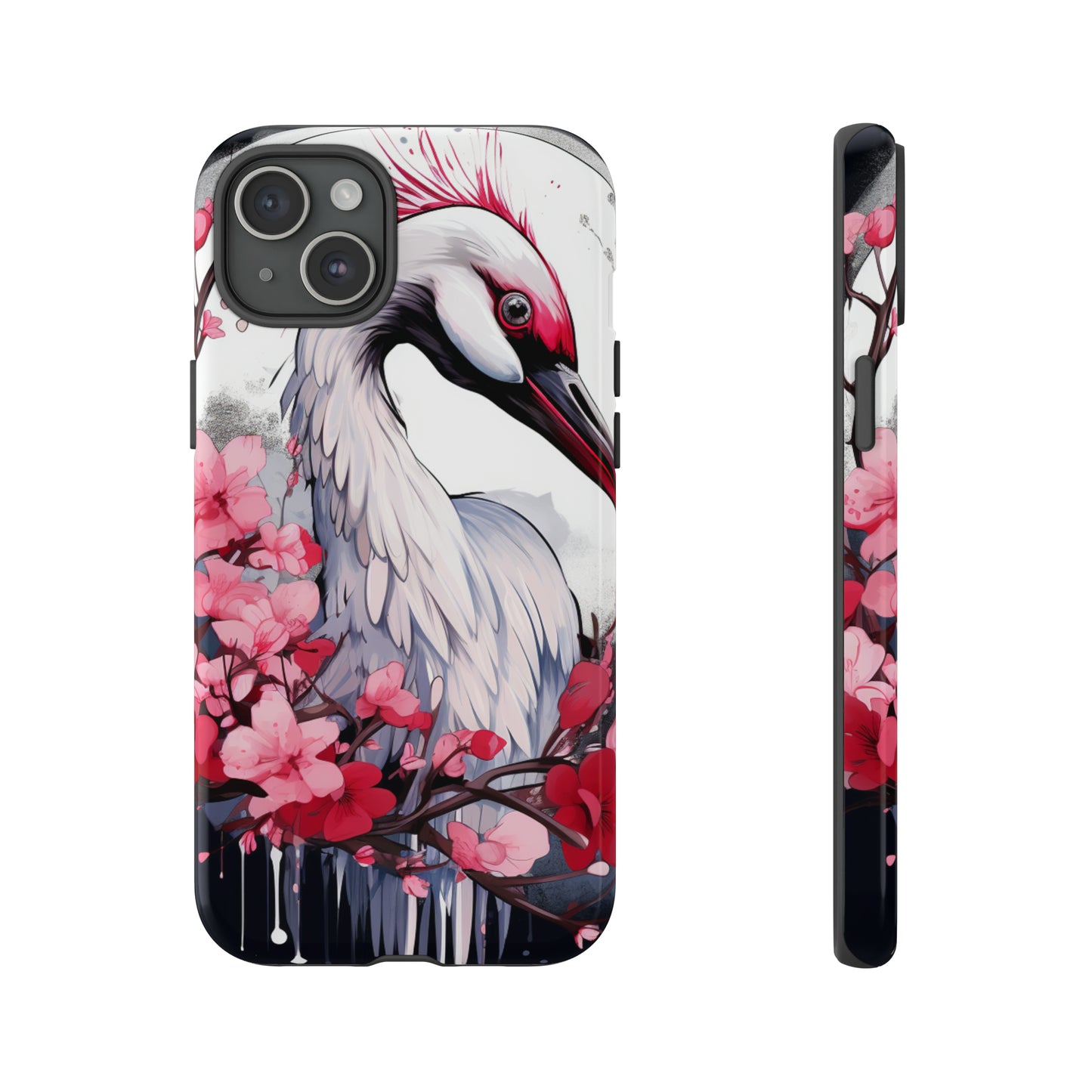 Cranes in Flight: Red-Crowned Crane Phone Case