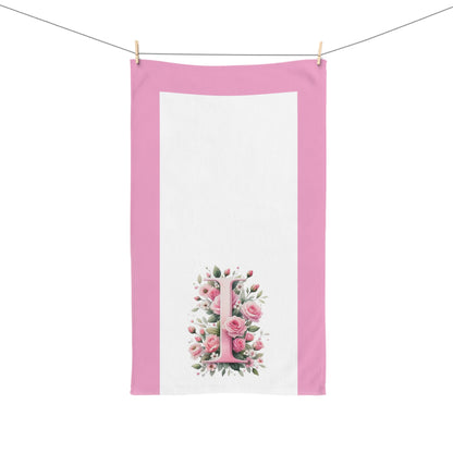 Alphabet Flowers Bathroom Hand Towel