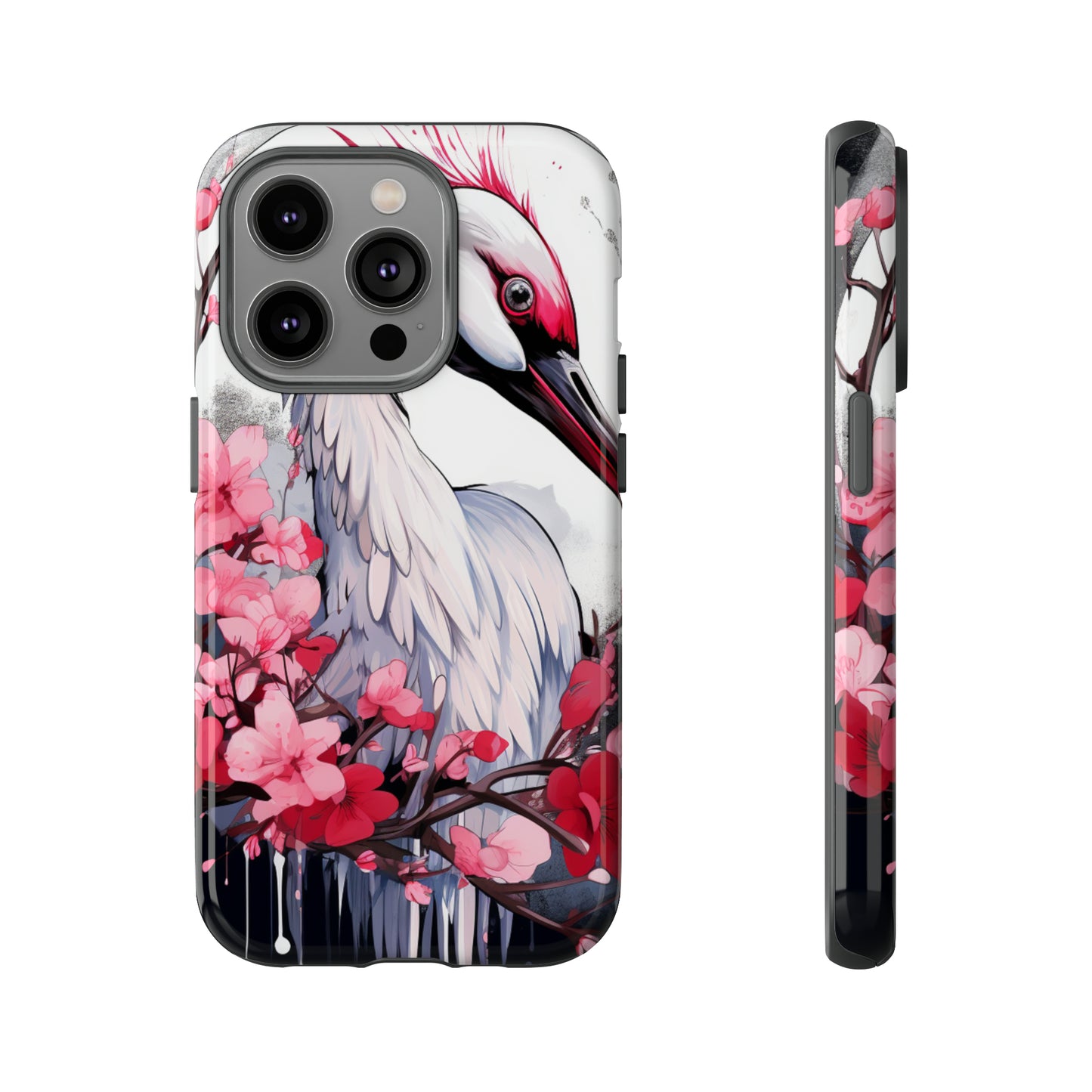 Cranes in Flight: Red-Crowned Crane Phone Case