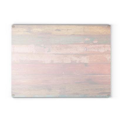 Wooden Print Glass Cutting Board