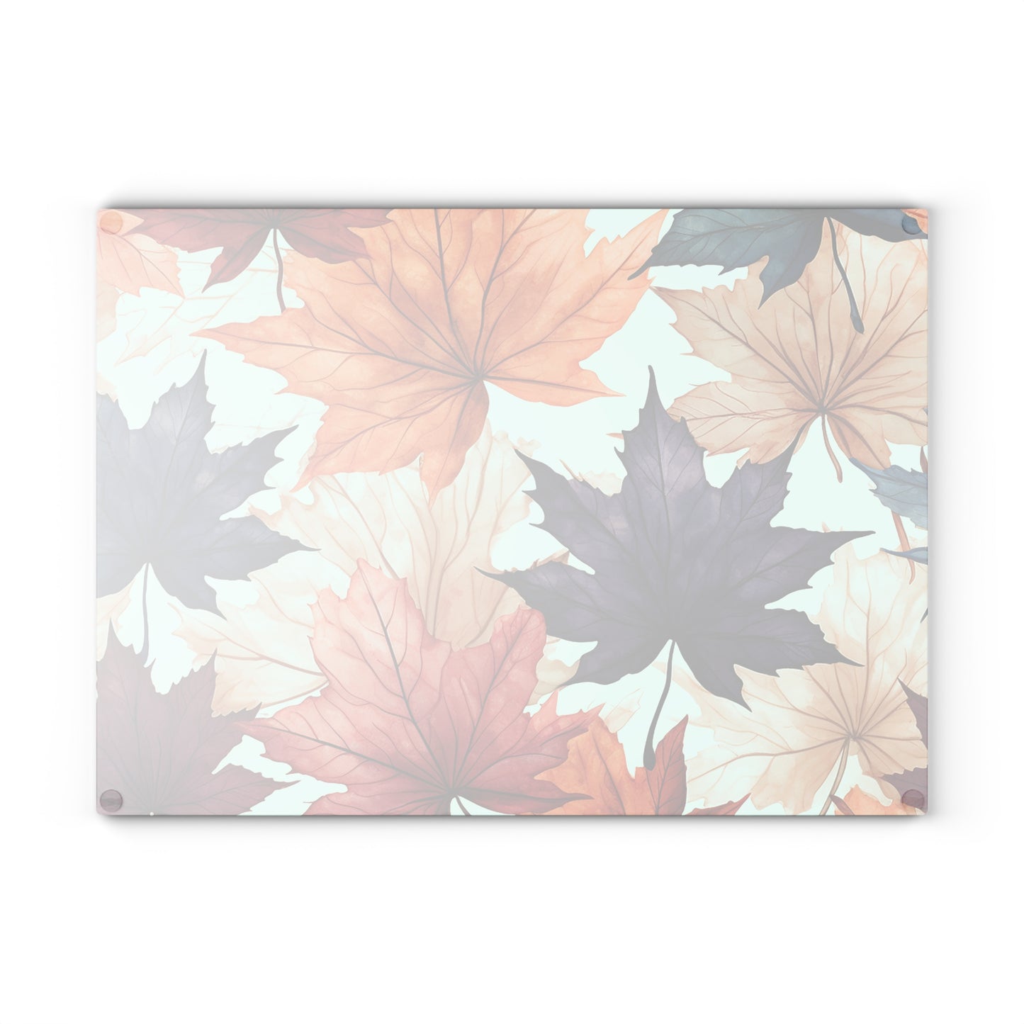 Autumn Floral Glass Cutting Board