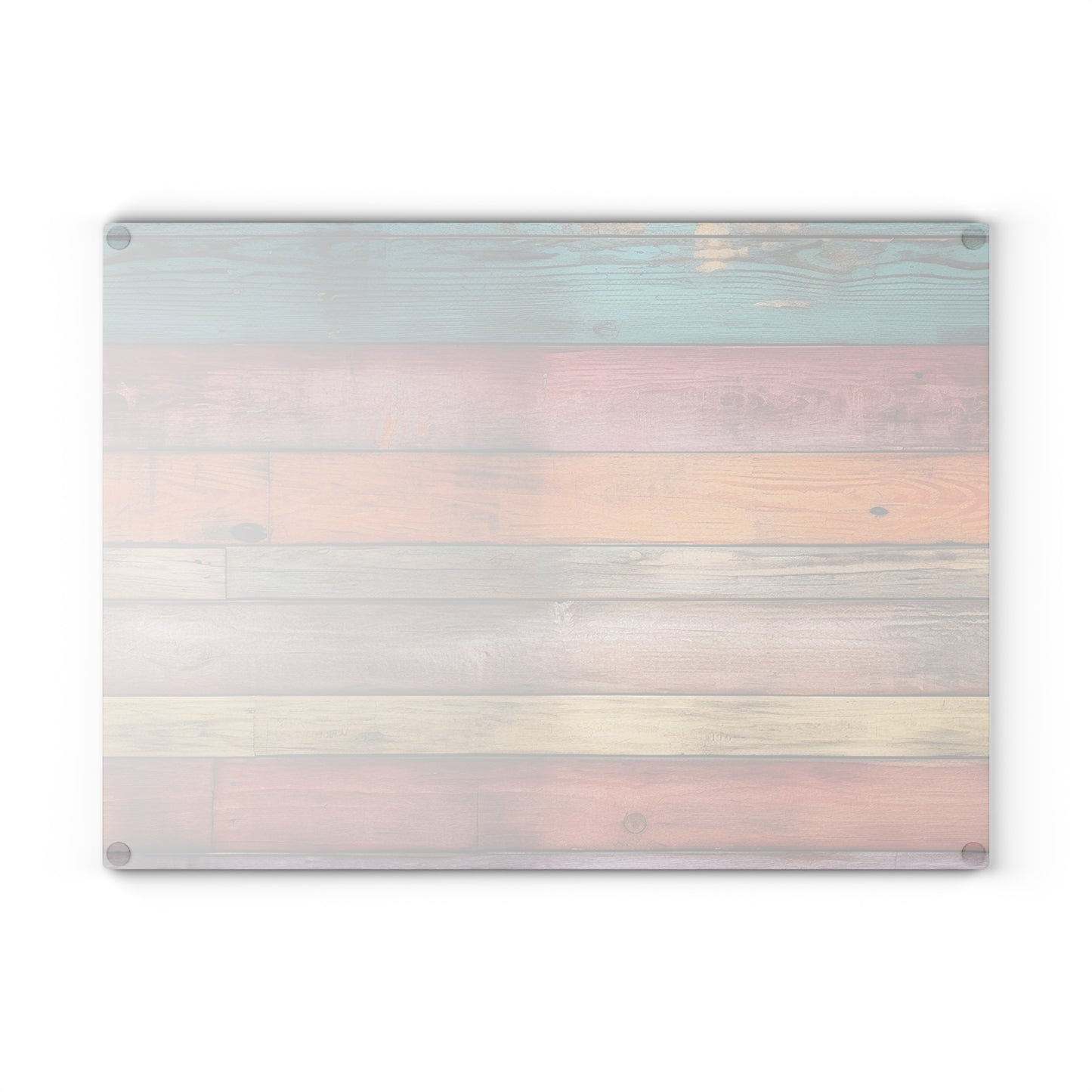 Wooden Print Glass Cutting Board