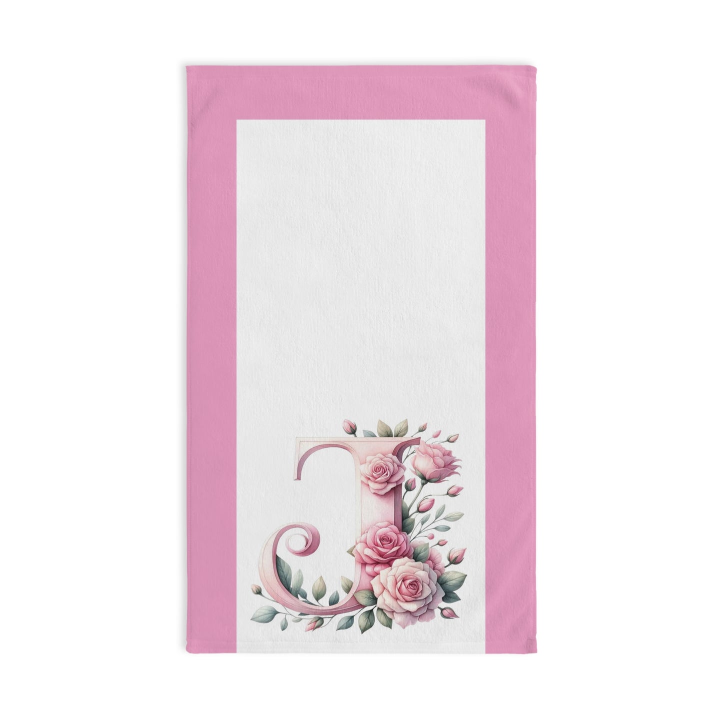 Alphabet Flowers Bathroom Hand Towel