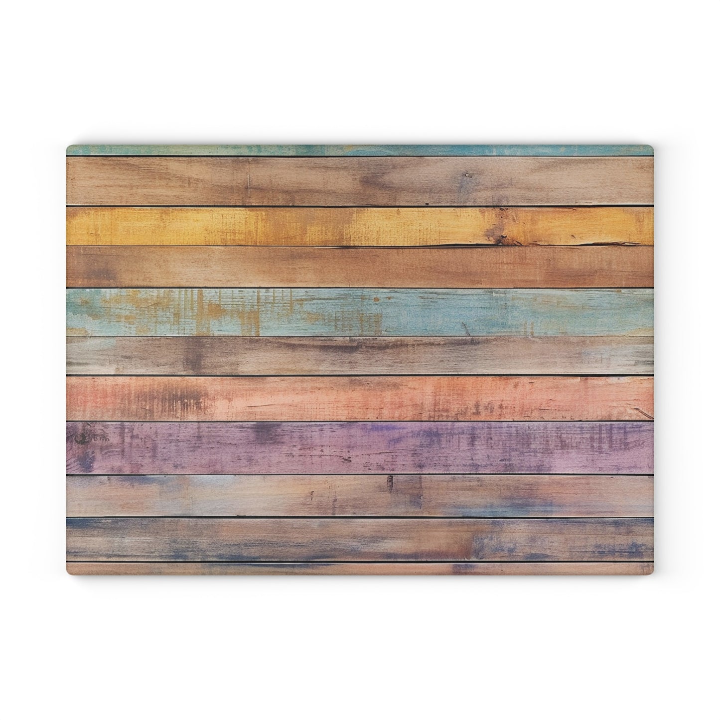 Wooden Print Glass Cutting Board