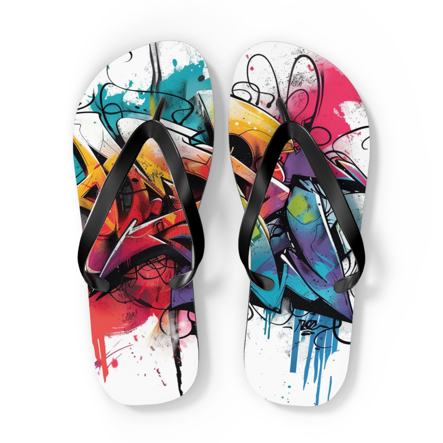 Graffiti Theme Flip-Flops