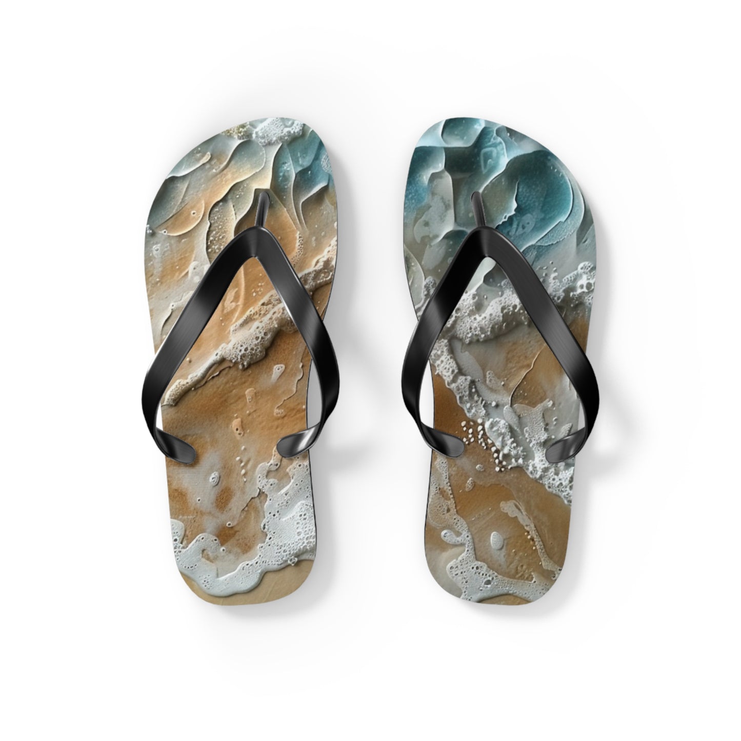 Sand Shore Ocean Waves Flip-Flops