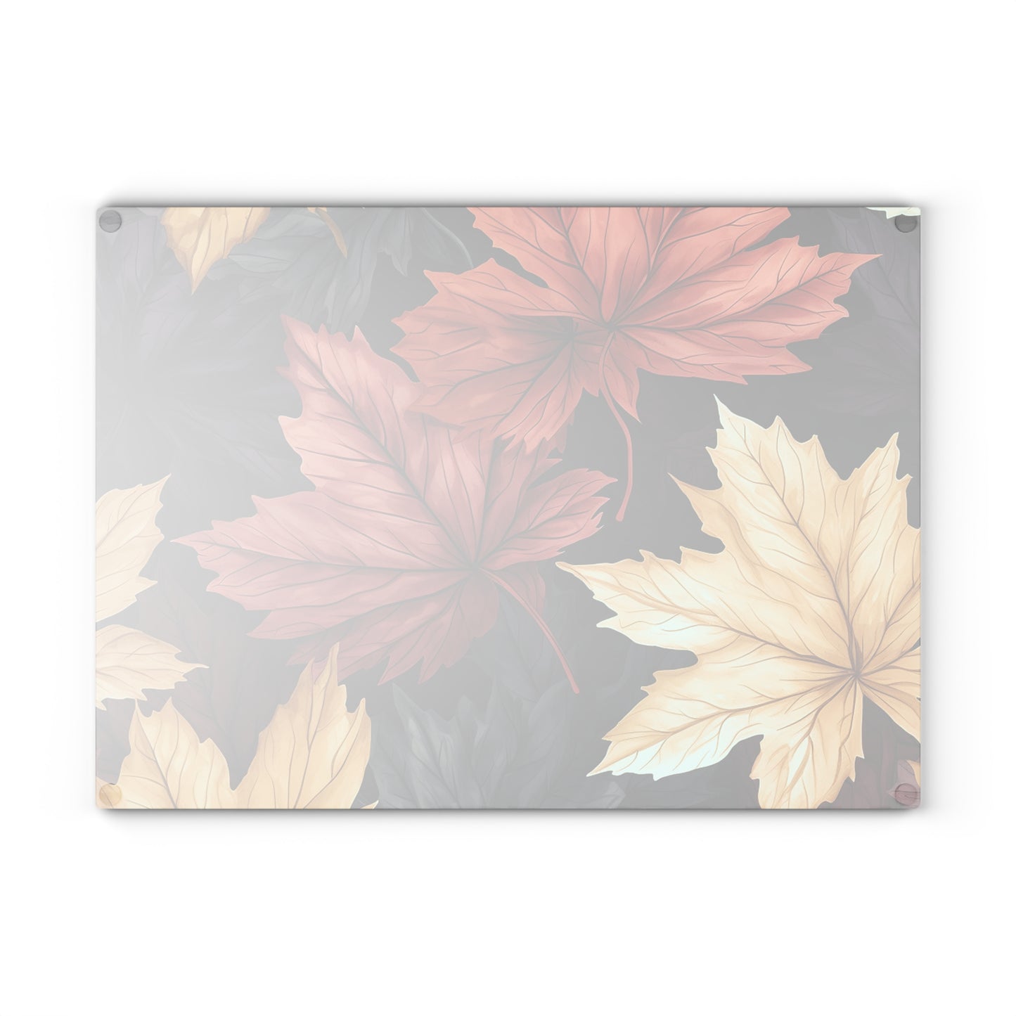 Autumn Floral Glass Cutting Board