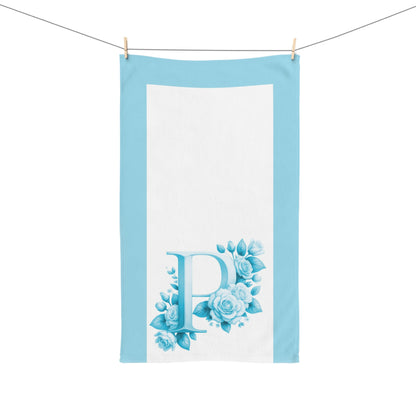 Alphabet Flowers Bathroom Hand Towel