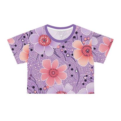 Aboriginal Flower Pattern (AOP) Crop Tee