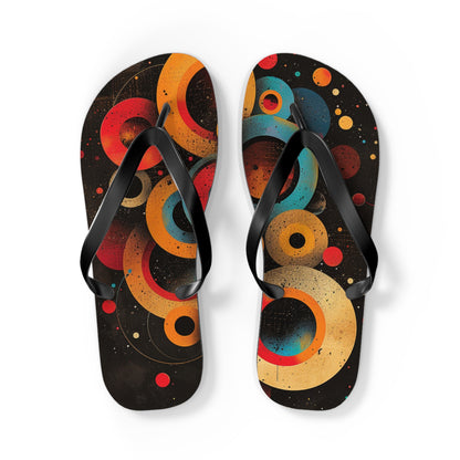 Abstract Decorative Circles  Flip-Flops