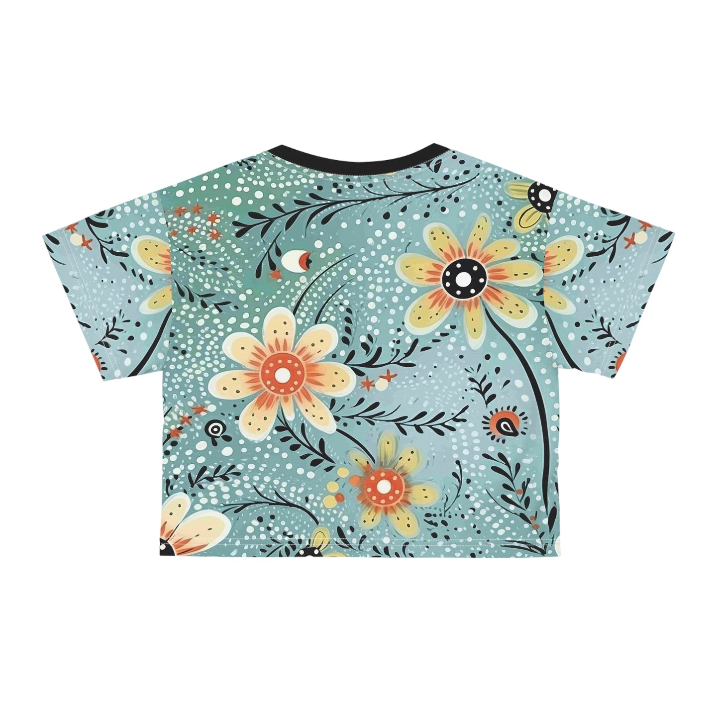 Aboriginal Flower Pattern (AOP) Crop Tee