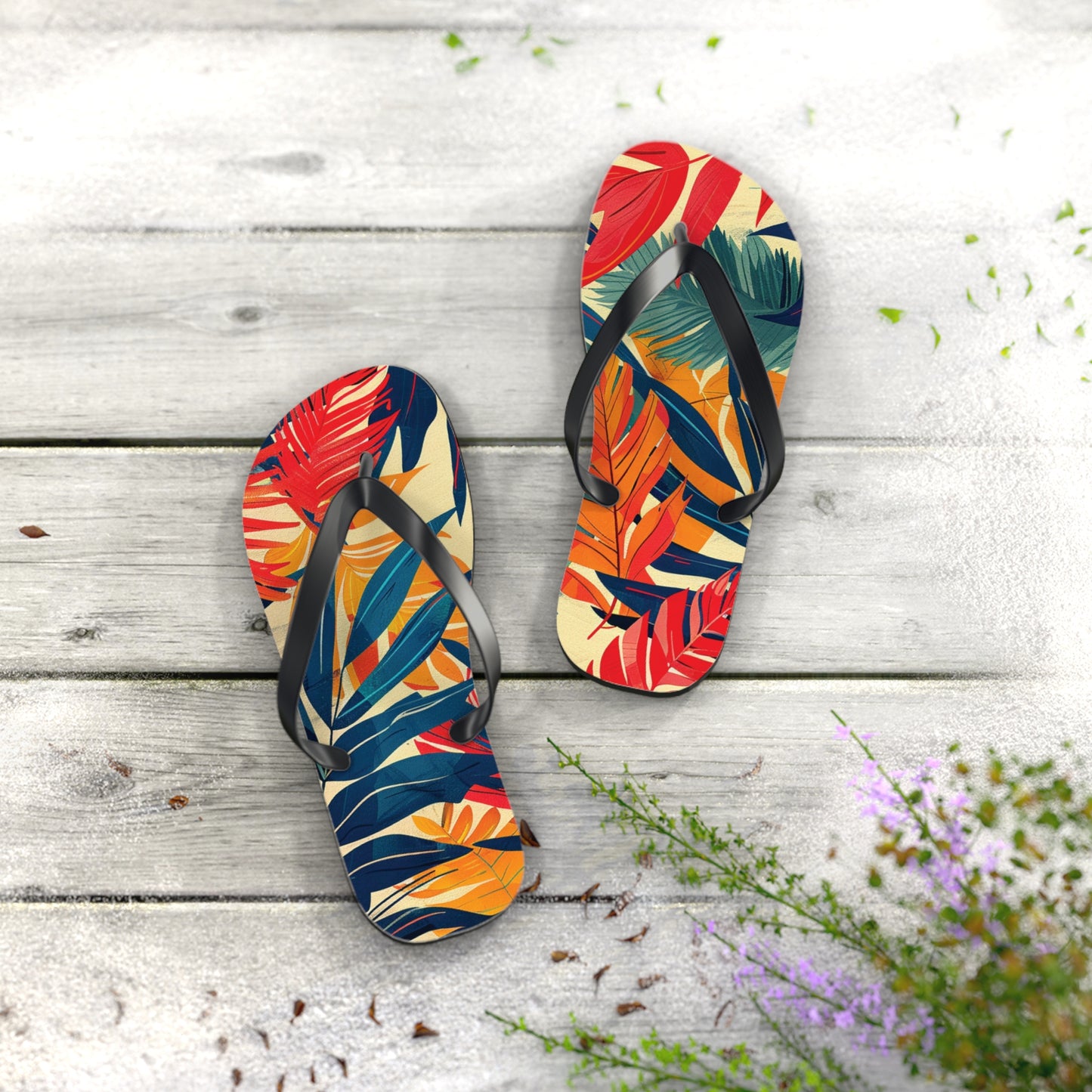 Abstract Tropics Pattern Flip-Flops