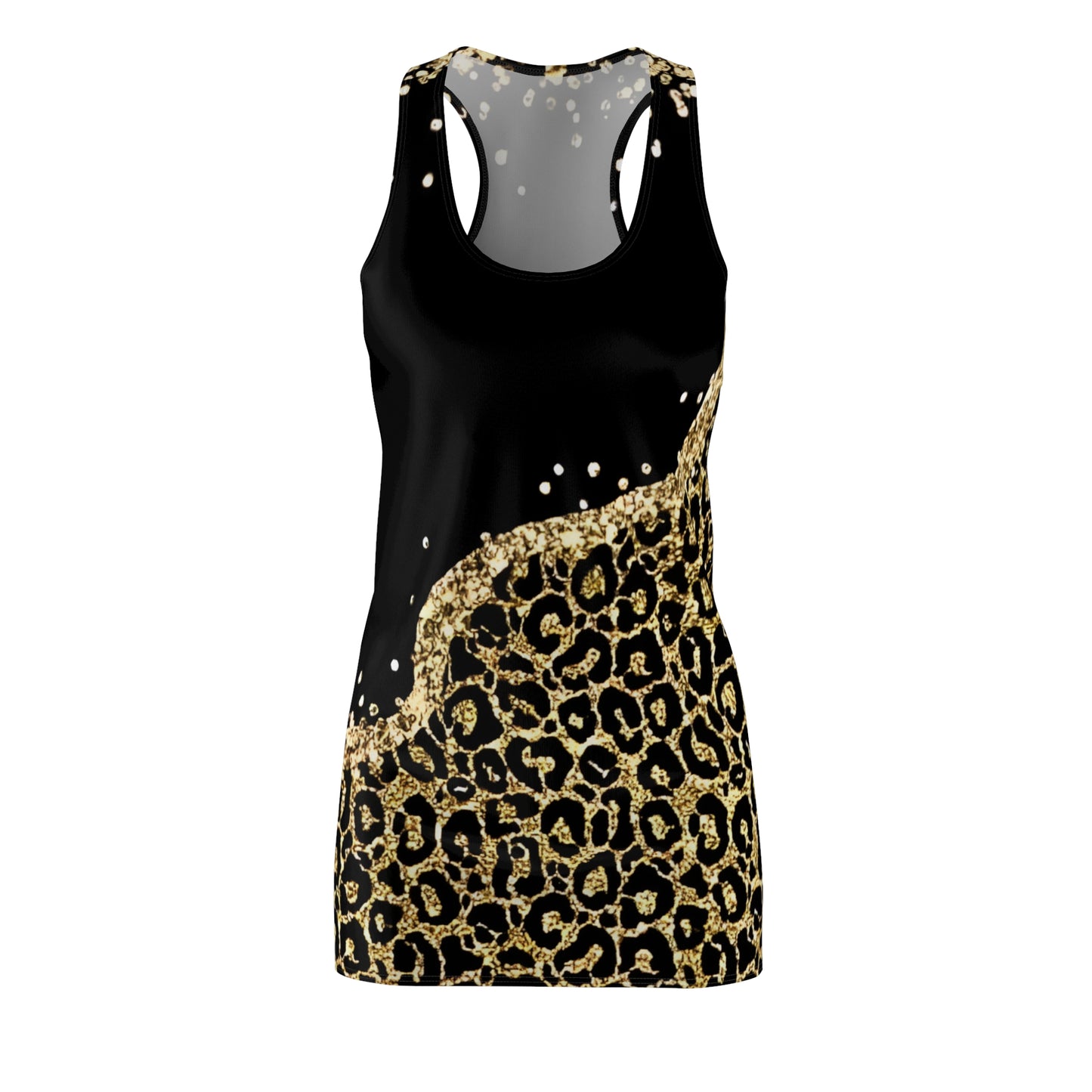 Leopard Pattern Women's Cut & Sew Racerback Dress