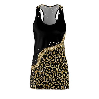 Leopard Pattern Women's Cut & Sew Racerback Dress