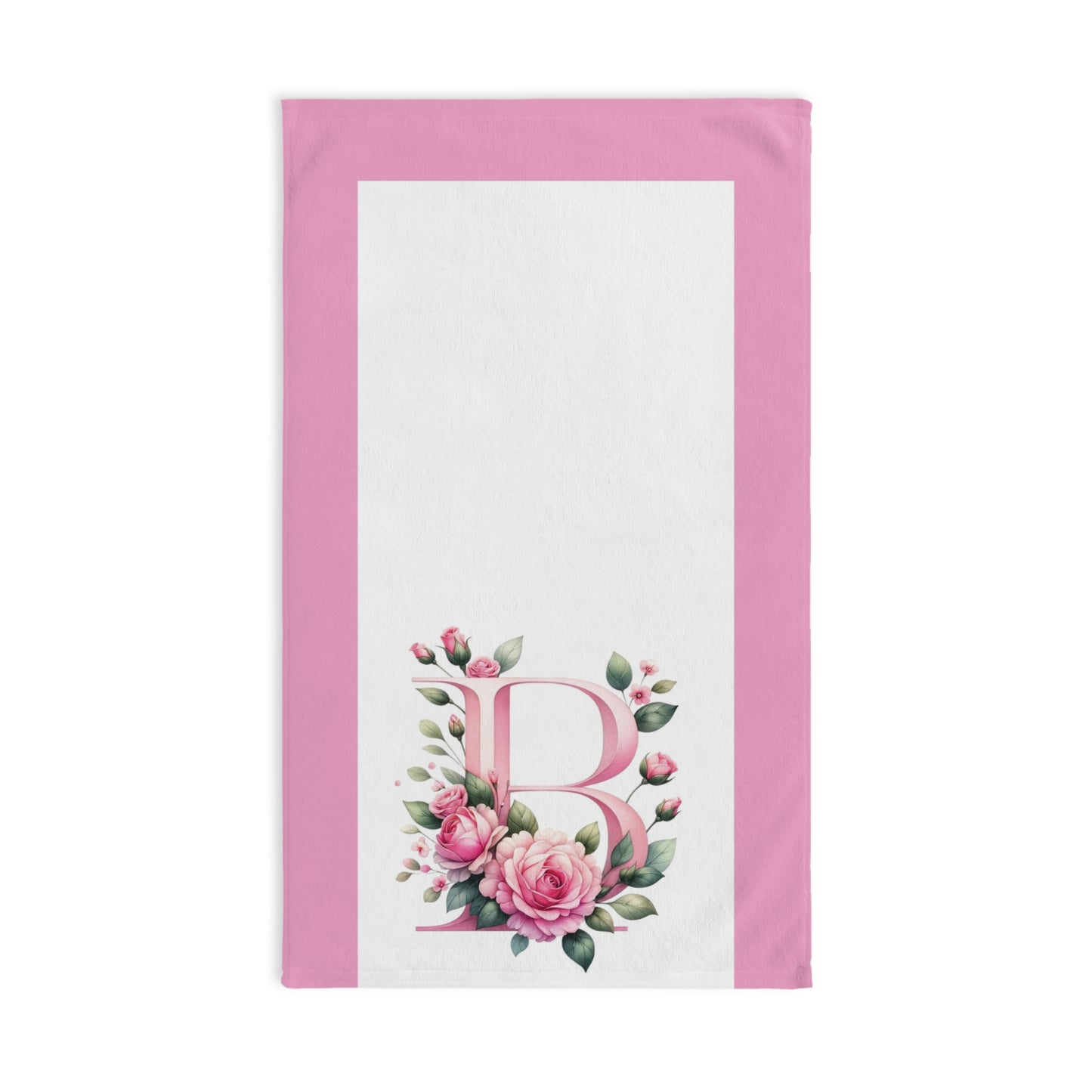 Alphabet Flowers Bathroom Hand Towel