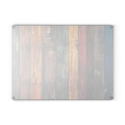 Wooden Print Glass Cutting Board