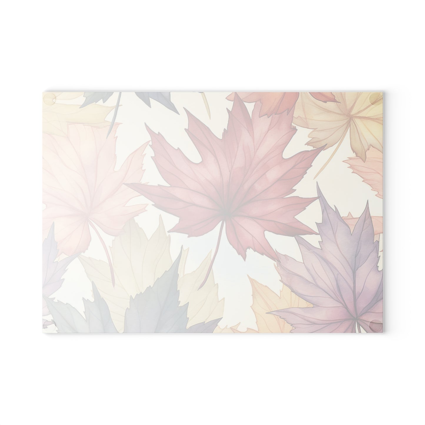 Autumn Floral Glass Cutting Board