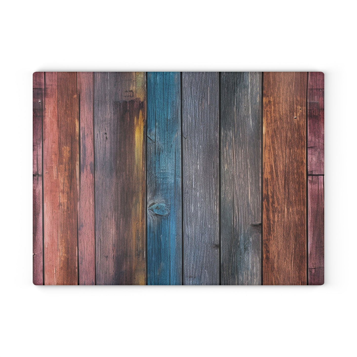 Wooden Print Glass Cutting Board