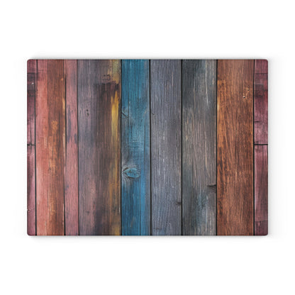 Wooden Print Glass Cutting Board