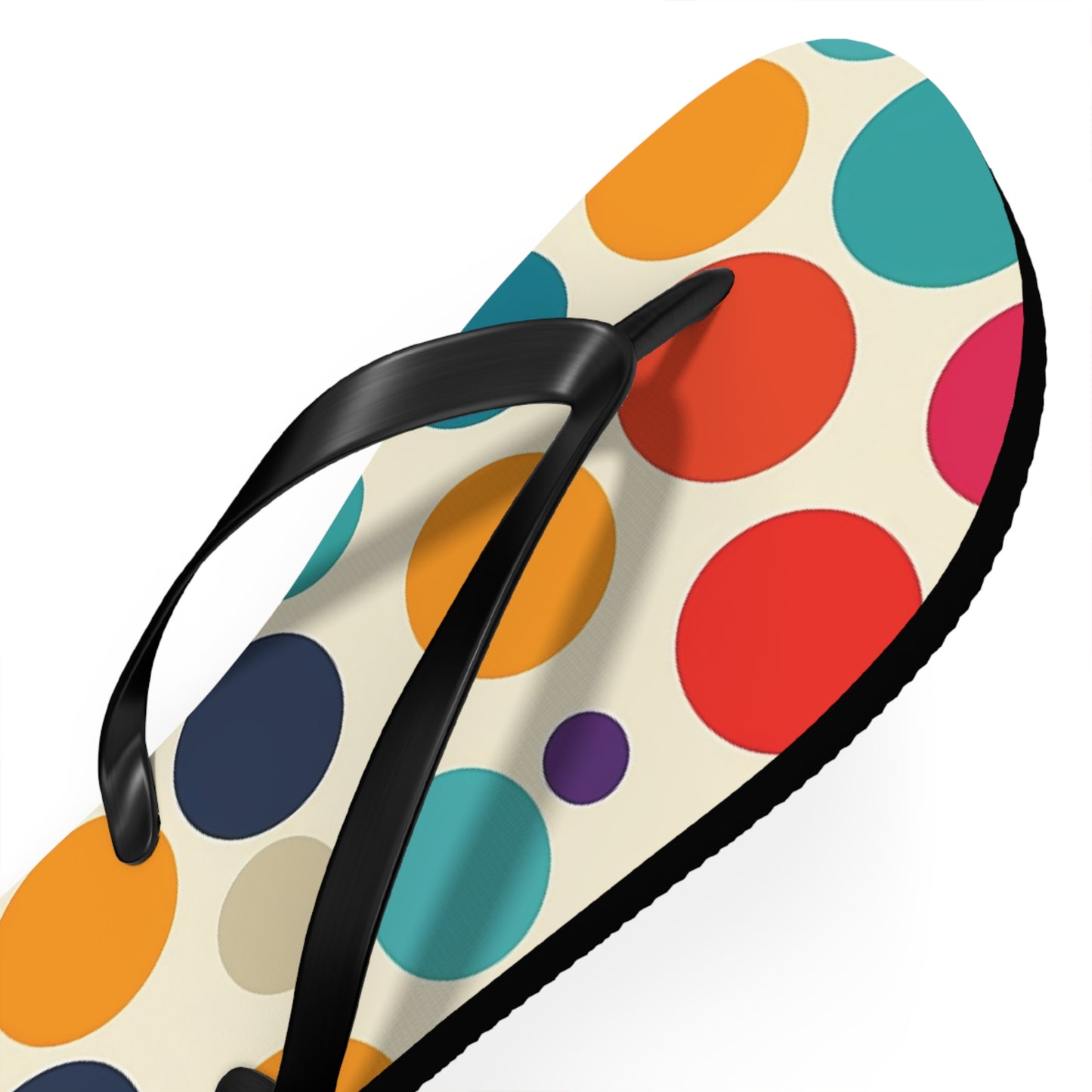 Colorful Polka Dot Pattern Flip-Flops