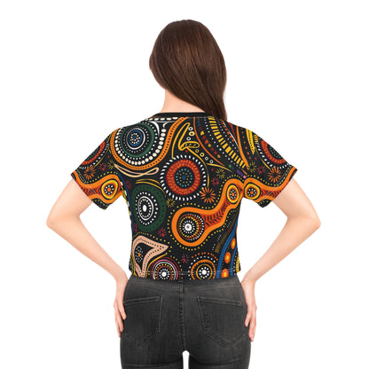 Aboriginal Art (AOP) Crop Tee