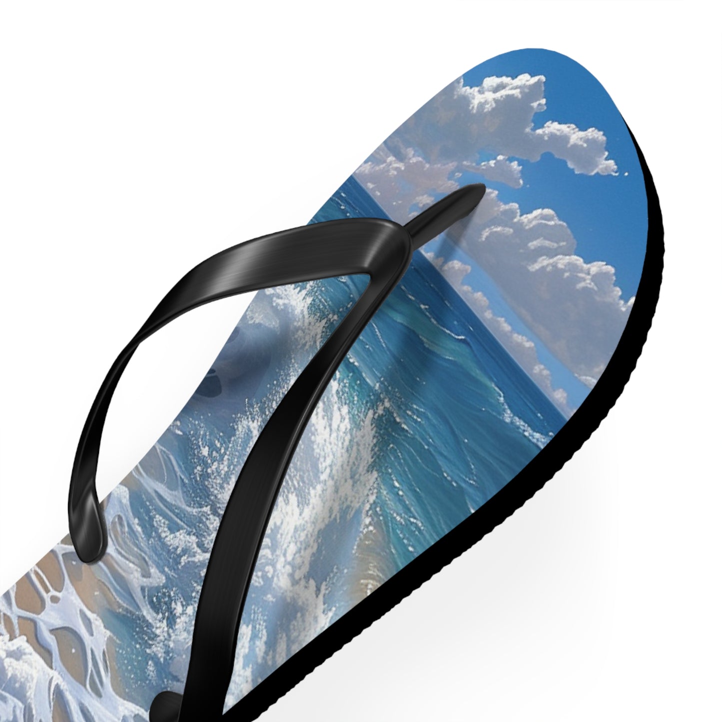 Sand Shore Ocean Waves Flip-Flops