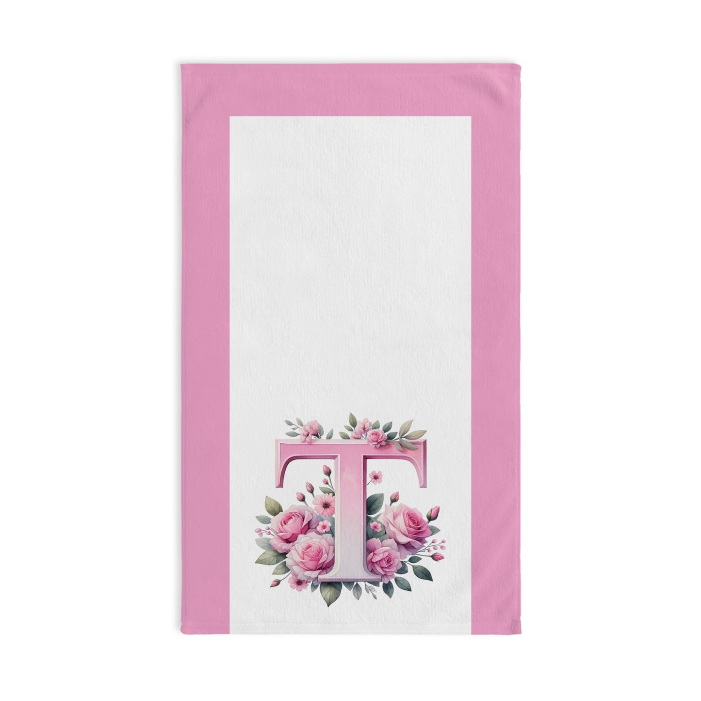 Alphabet Flowers Bathroom Hand Towel