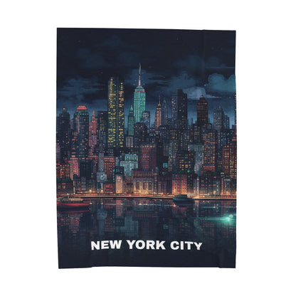 New York Velveteen Plush Blanket