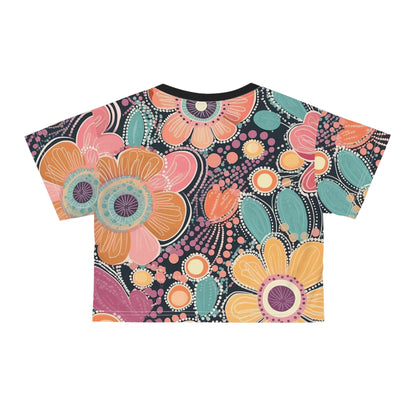 Aboriginal Flower Pattern (AOP) Crop Tee