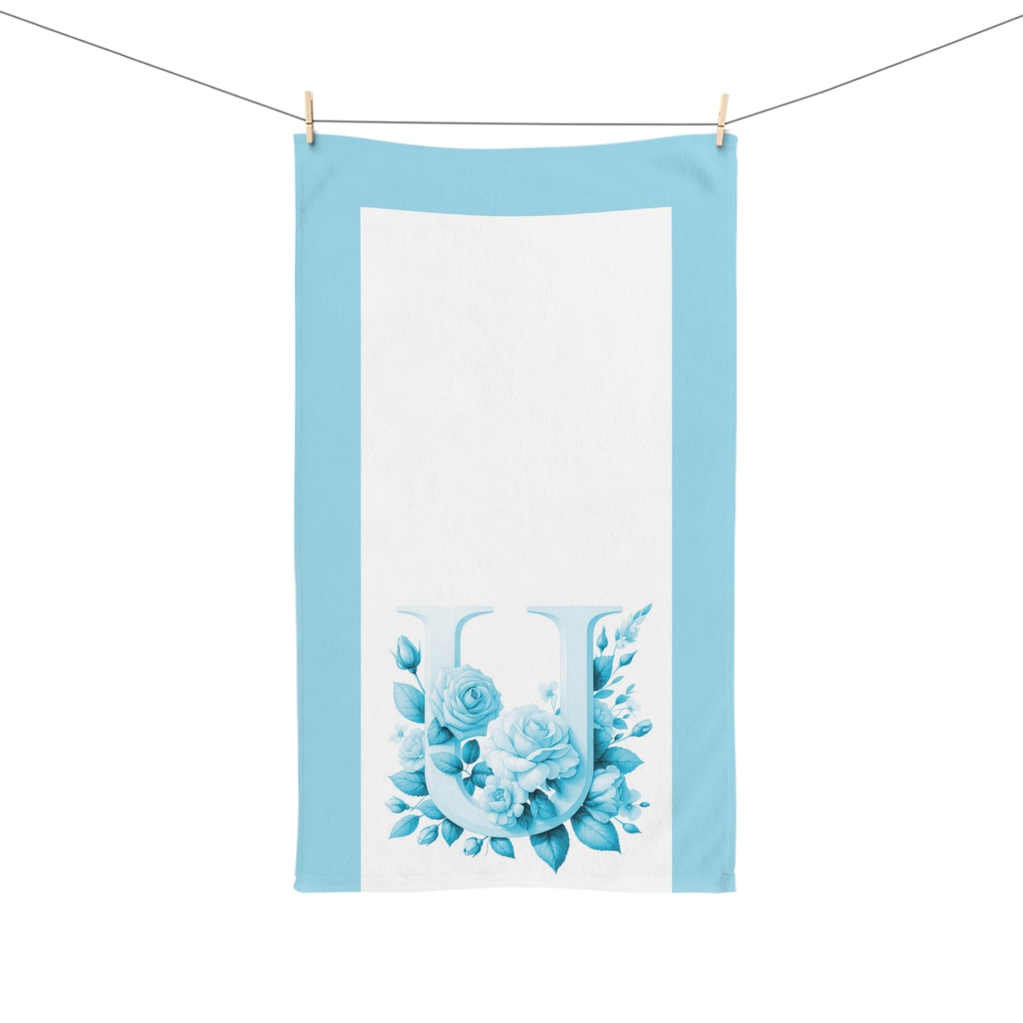 Alphabet Flowers Bathroom Hand Towel