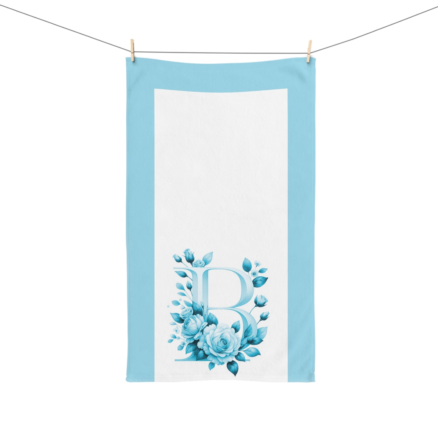 Alphabet Flowers Bathroom Hand Towel