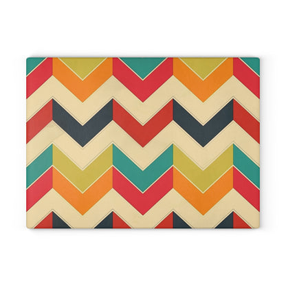 Chevron Print Glass Cutting Board