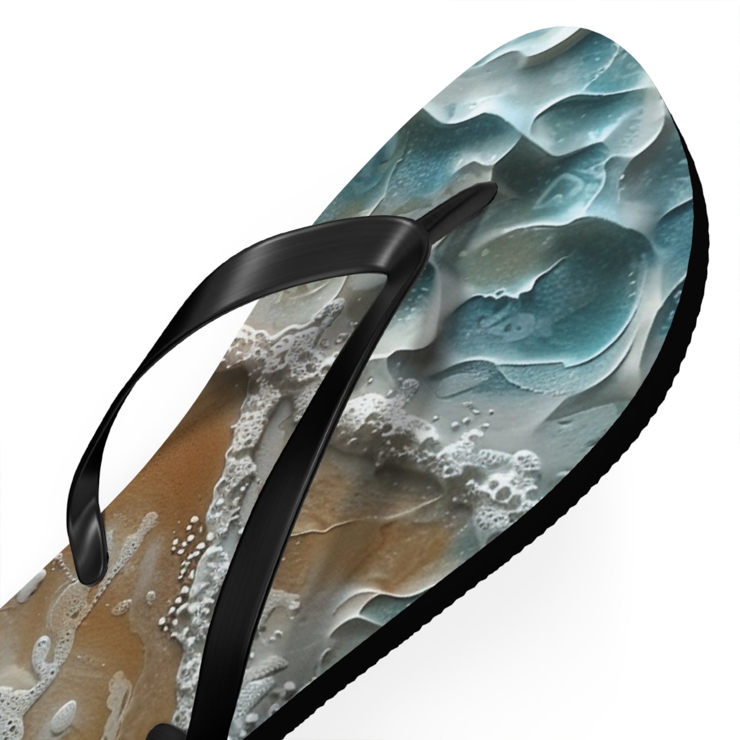 Sand Shore Ocean Waves Flip-Flops