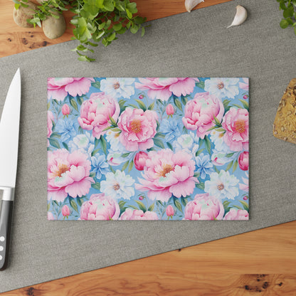 Floral Glass Cutting Board