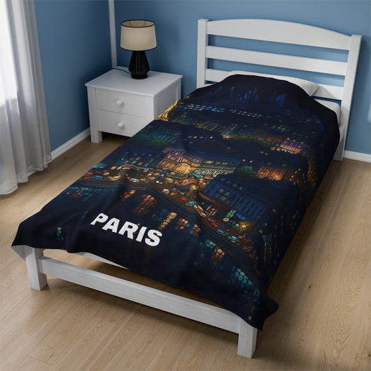 Paris Velveteen Plush Blanket