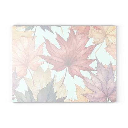 Autumn Floral Glass Cutting Board