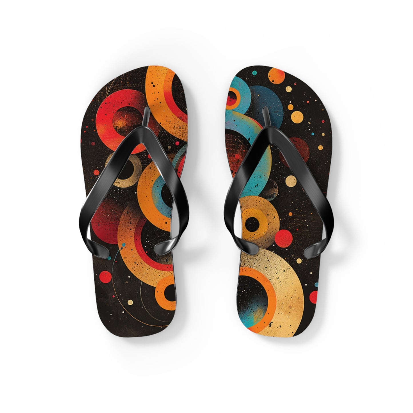 Abstract Decorative Circles  Flip-Flops