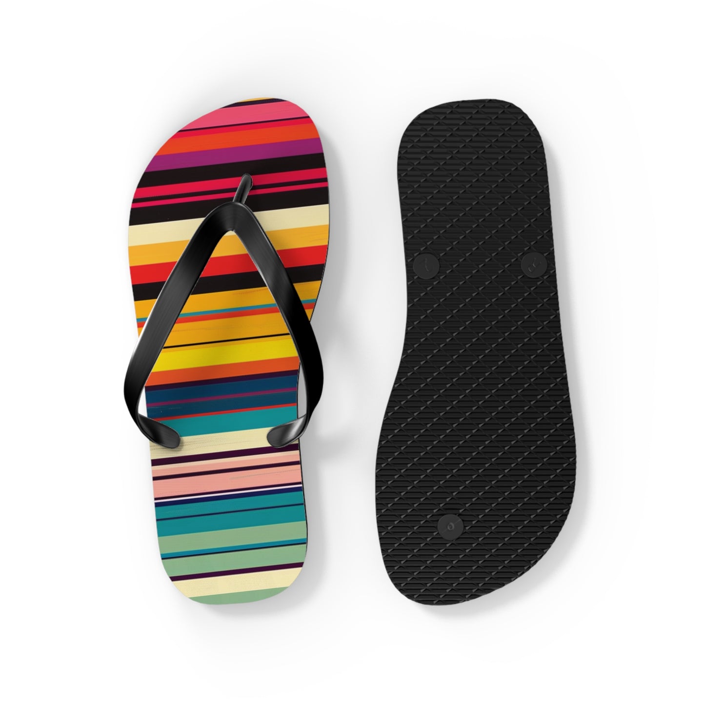 Colorful Stripes Flip-Flops