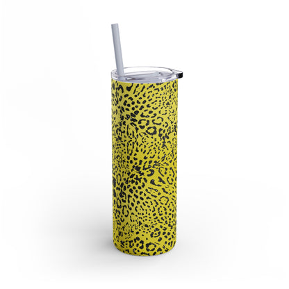 Animal Print Yellow 03 - 20oz Skinny Matte Tumbler