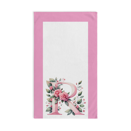 Alphabet Flowers Bathroom Hand Towel