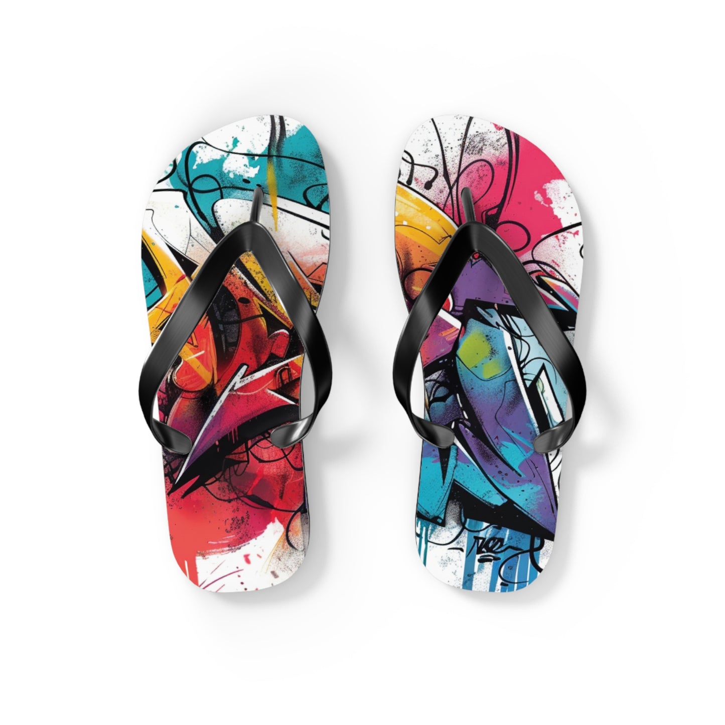 Graffiti Theme Flip-Flops