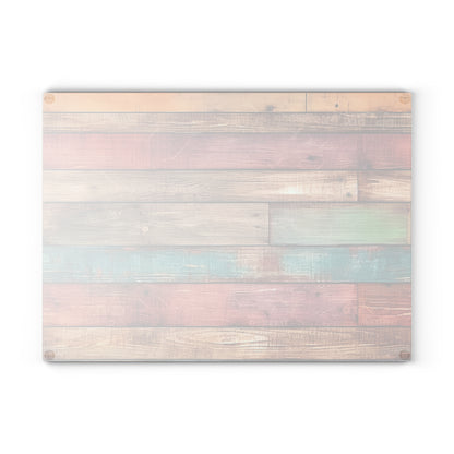 Wooden Print Glass Cutting Board